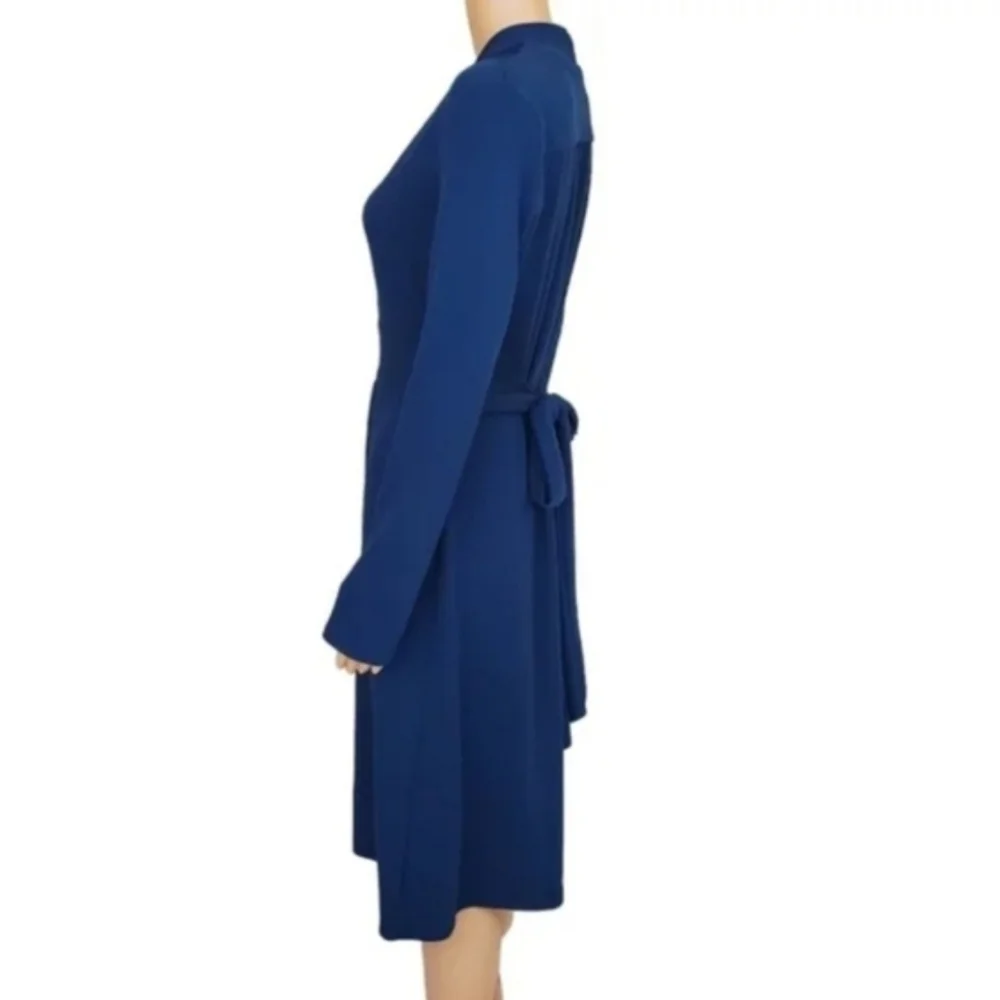 Cabi teal long sleeve v-neck dress